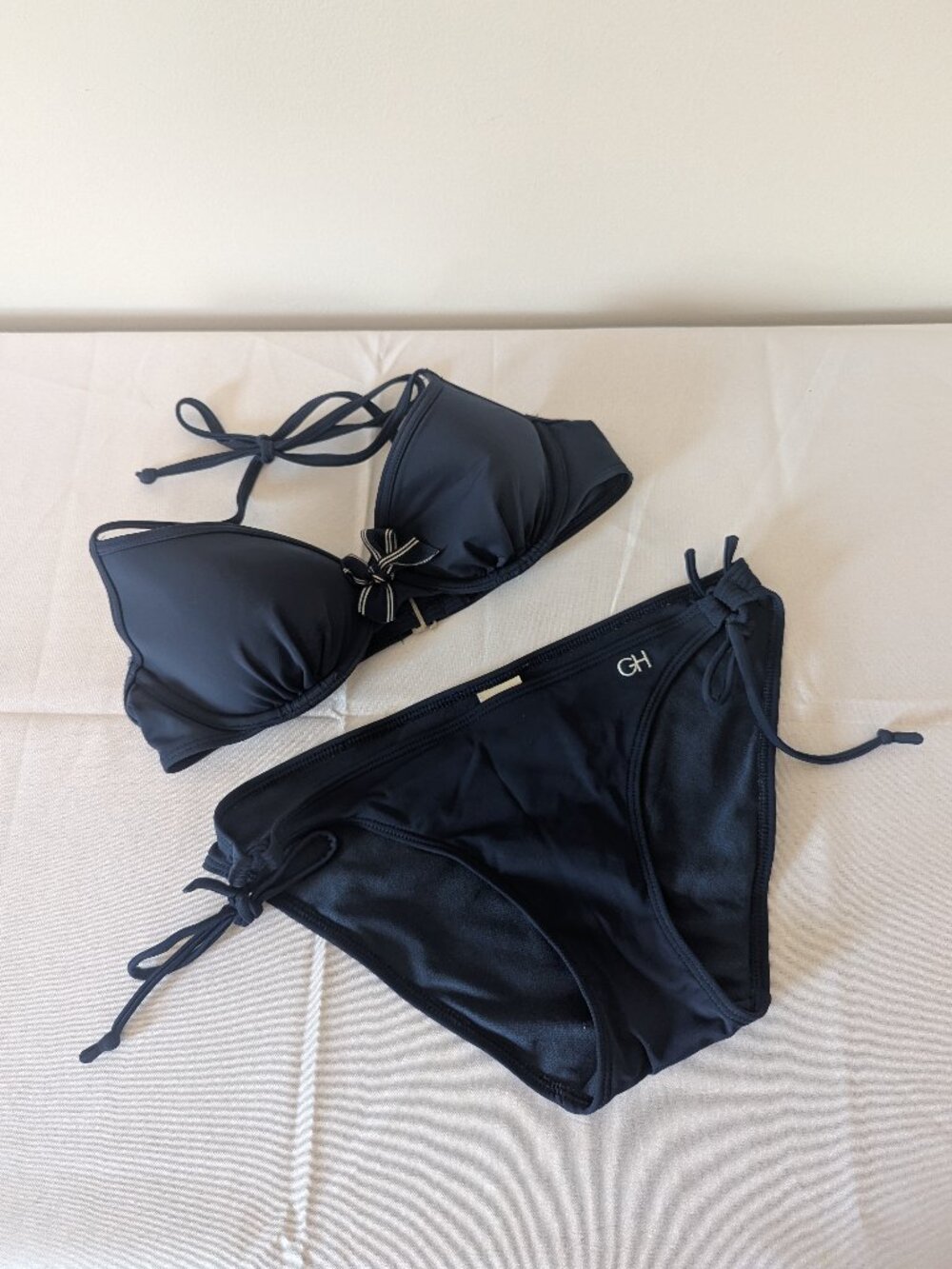 Gilly Hicks Navy Bikini Swimsuit Set (Top & Bottoms)